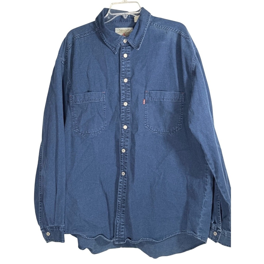 Levi's Vintage XXL Men's Dark Blue Denim Button-Down Shirt Red Tab style 60560